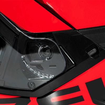 Zeus ZS-913 Solid Black BF8-Red Kapalı Kask