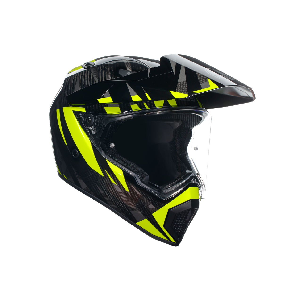Agv AX9 Multi Steppa Carbon Grey Yellow Fluo Kapalı Kask
