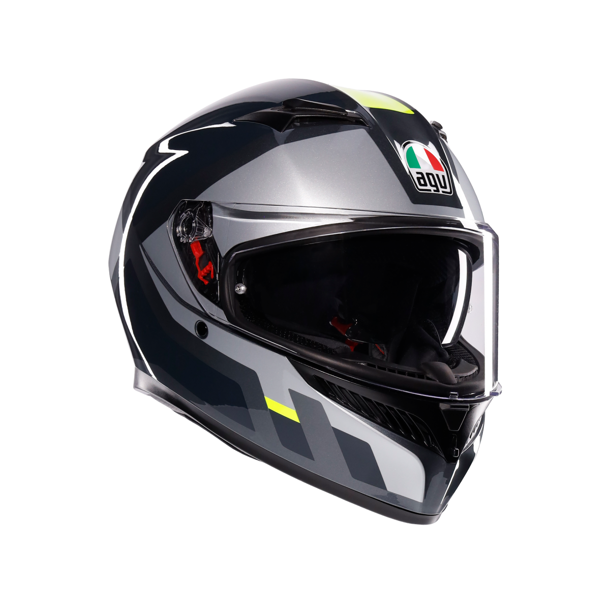 Agv K3 Mplk Shade Grey Yellow Fluo Kapalı Kask