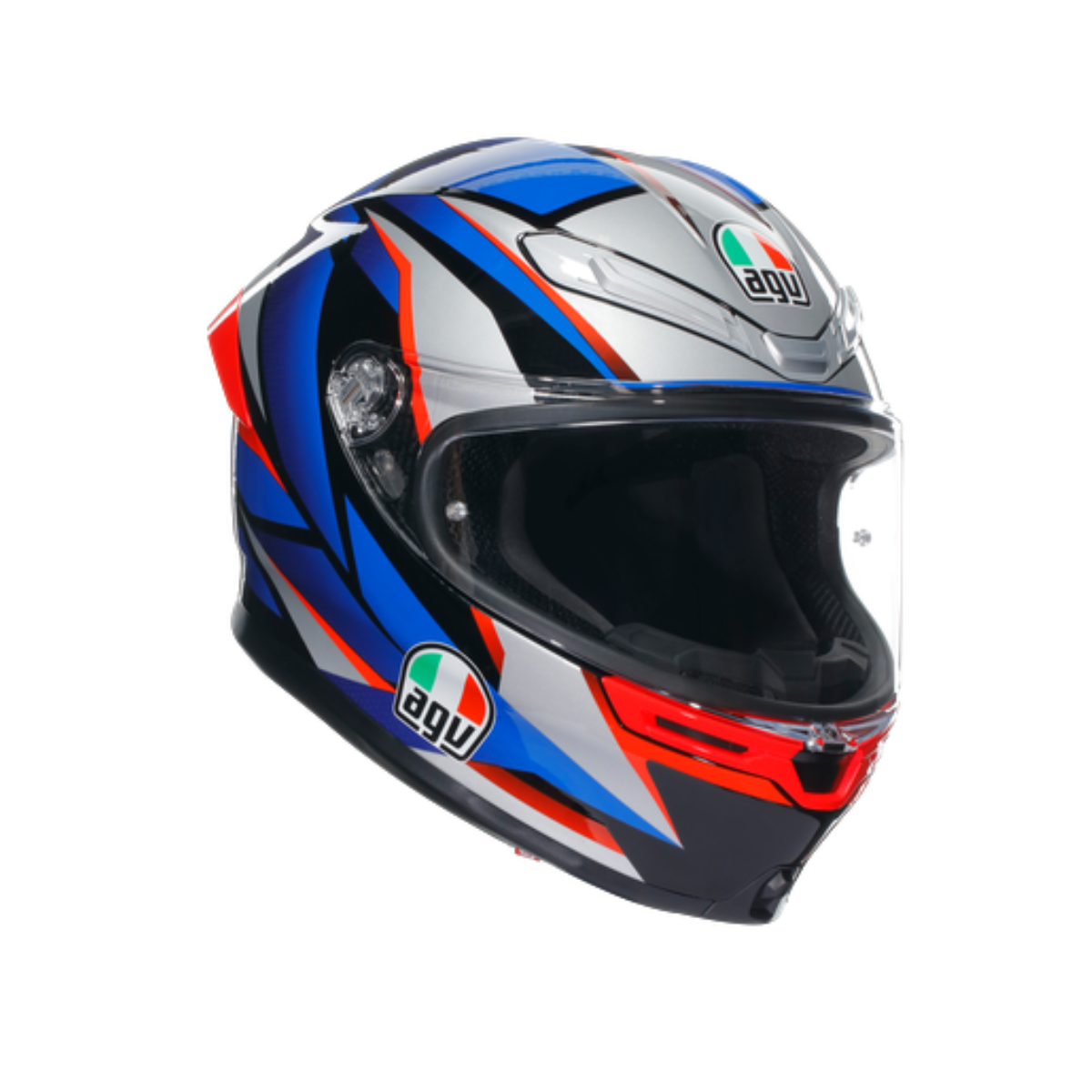Agv K6 S Slashcut Blue Red Kapalı Kask