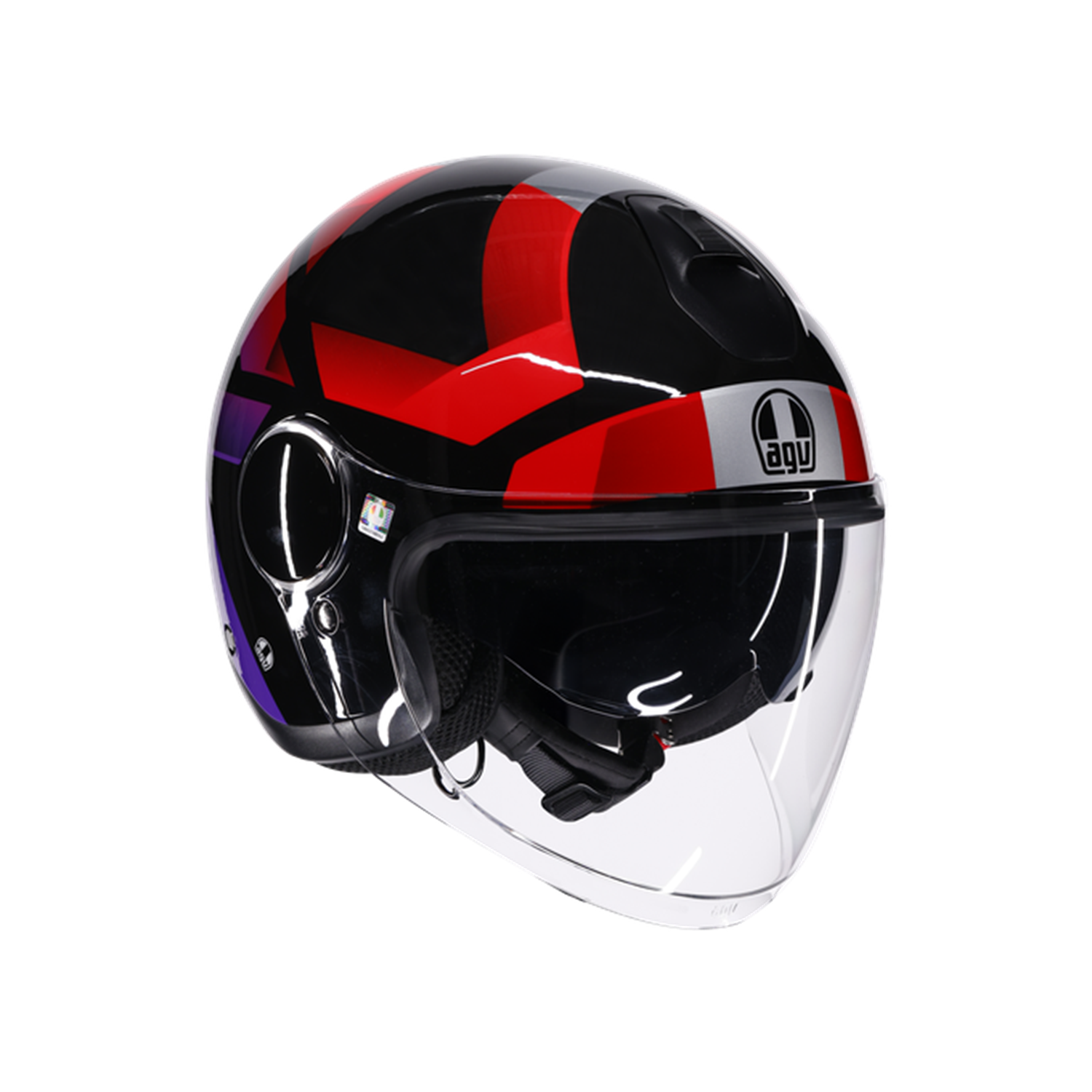 AGV KASK/ ETERES CAMOGLI BLACK/RED/PURPLE