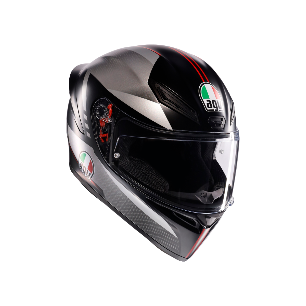 AGV KASK/K1 S LAP MATT BLACK/GREY/RED