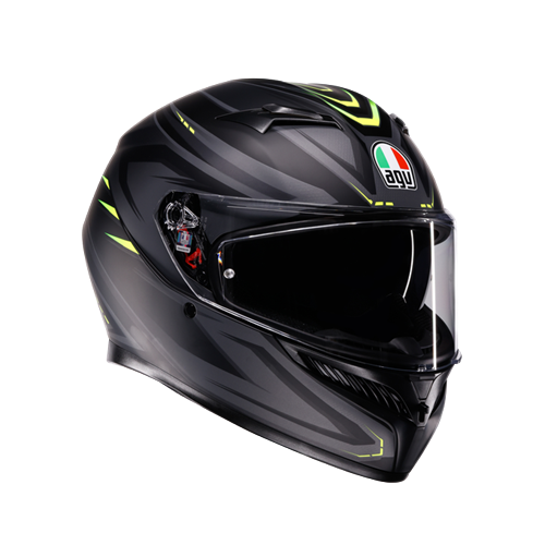 AGV KASK/K3 MPLK SYTH MATT BLACK/YELLOW FLUO