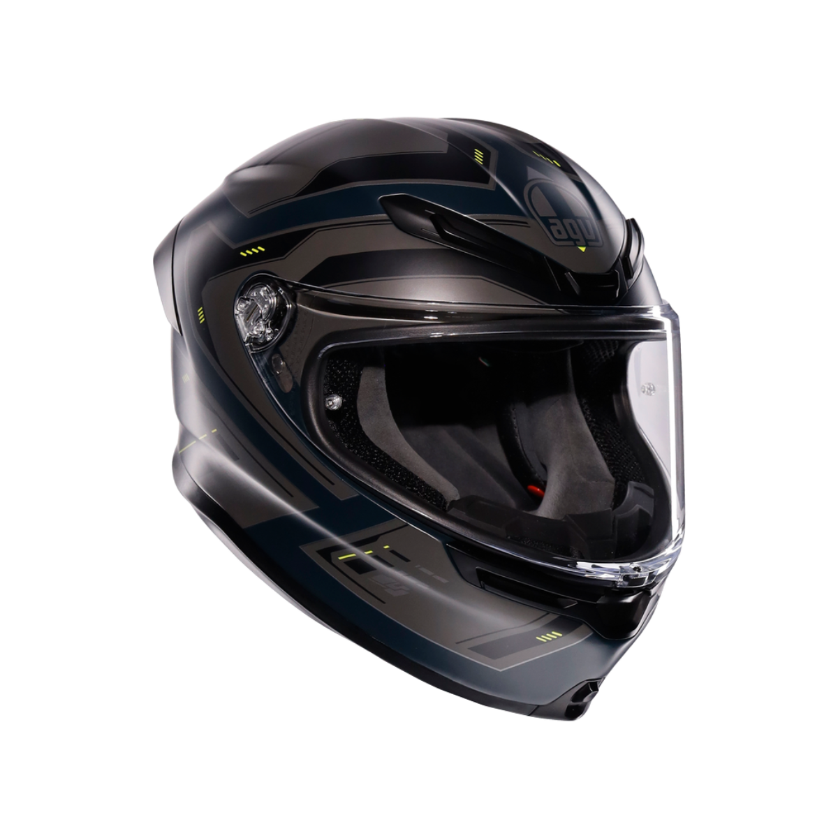 AGV KASK/K6 S MPLK ENHANCE MATT GREY/YELLOW FLUO