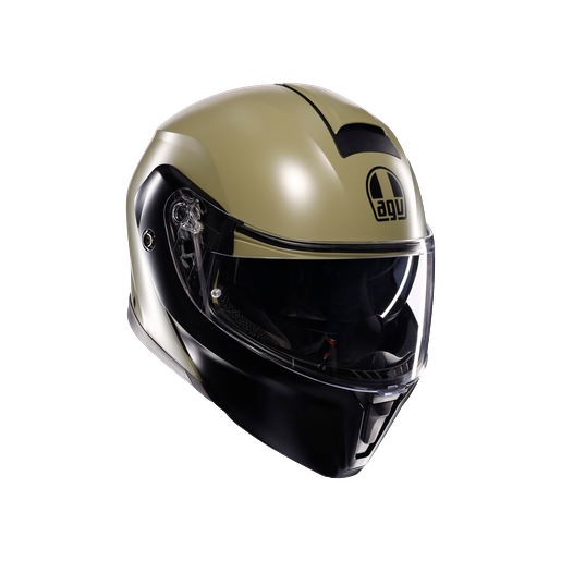 AGV KASK/STREETMODULAR E2206 MPLK MONO MATT GREEN/BLACK