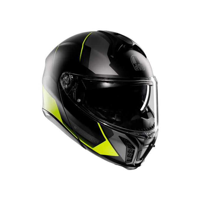 AGV KASK/TOURMODULAR MLT PERCEPTION MATT BLK YLW FLUO