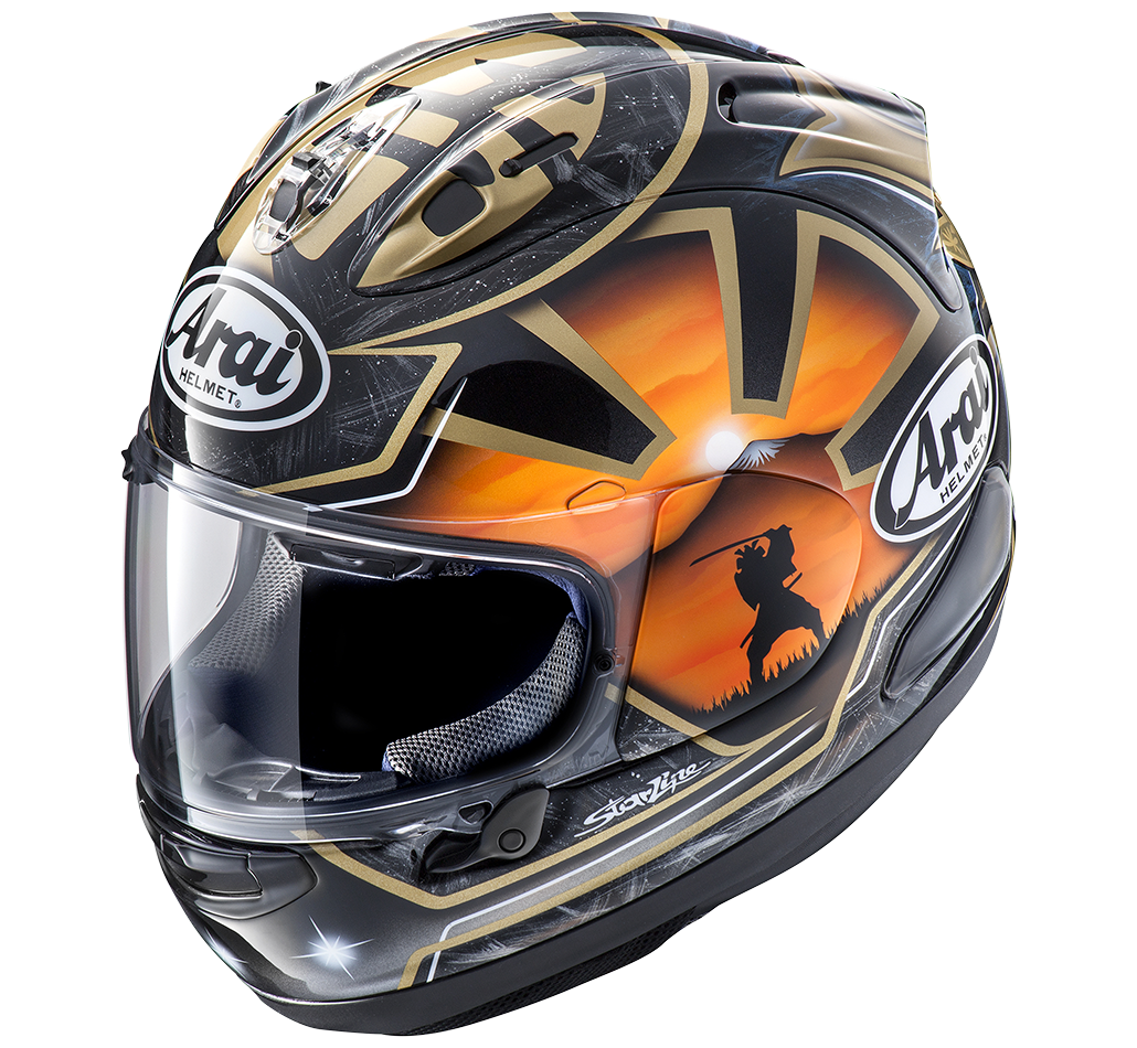 Arai RX7 V Pedrosa Spirit Gold Kapalı Kask