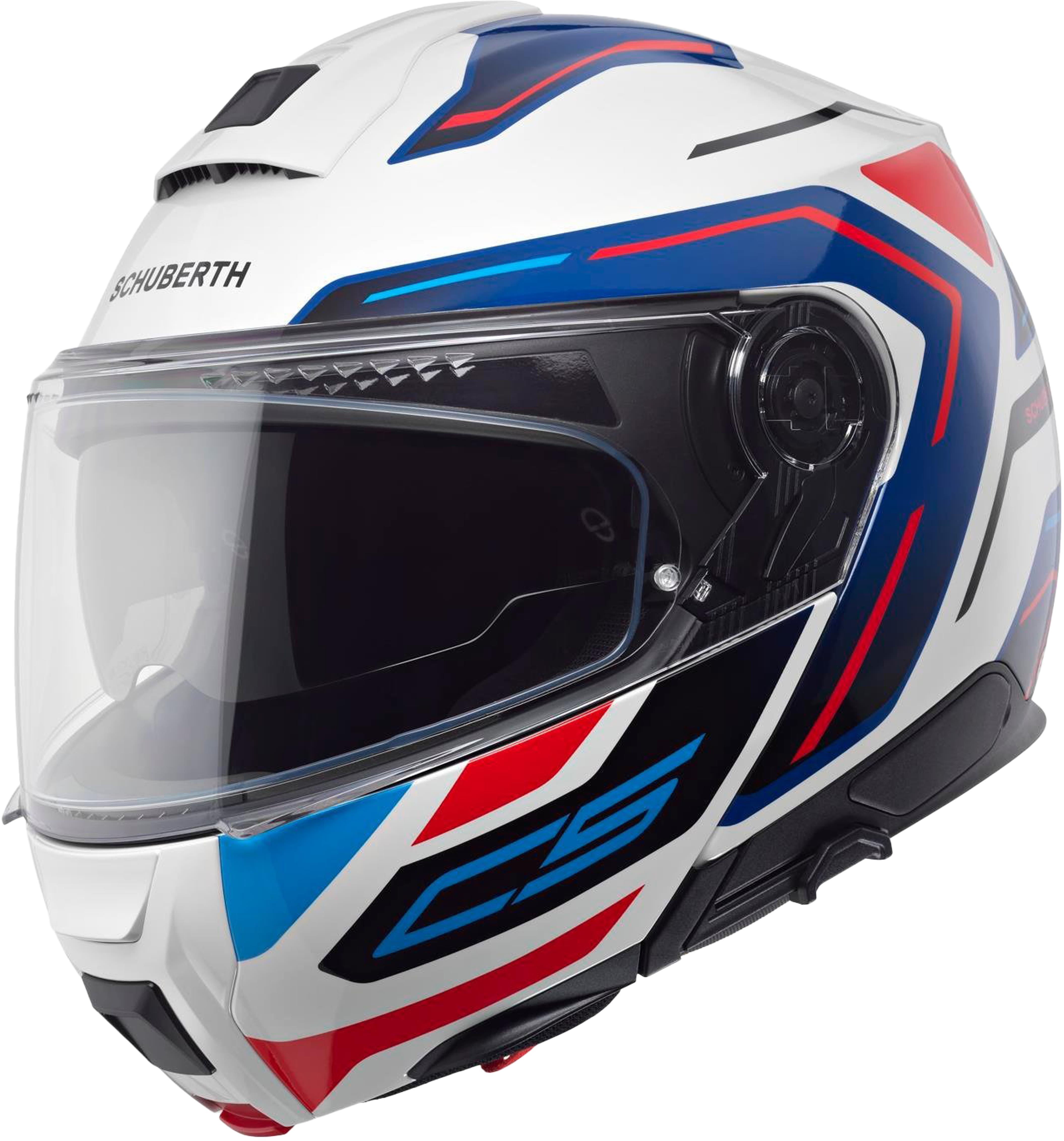C5 Çene Açılır Motosiklet Kaskı Omega White