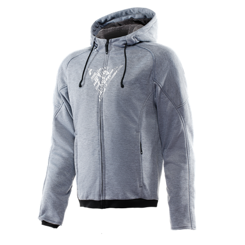 DAINESE BOVISA SAFETY HOODIE FULL ZIP GREY MELANGE BLACK