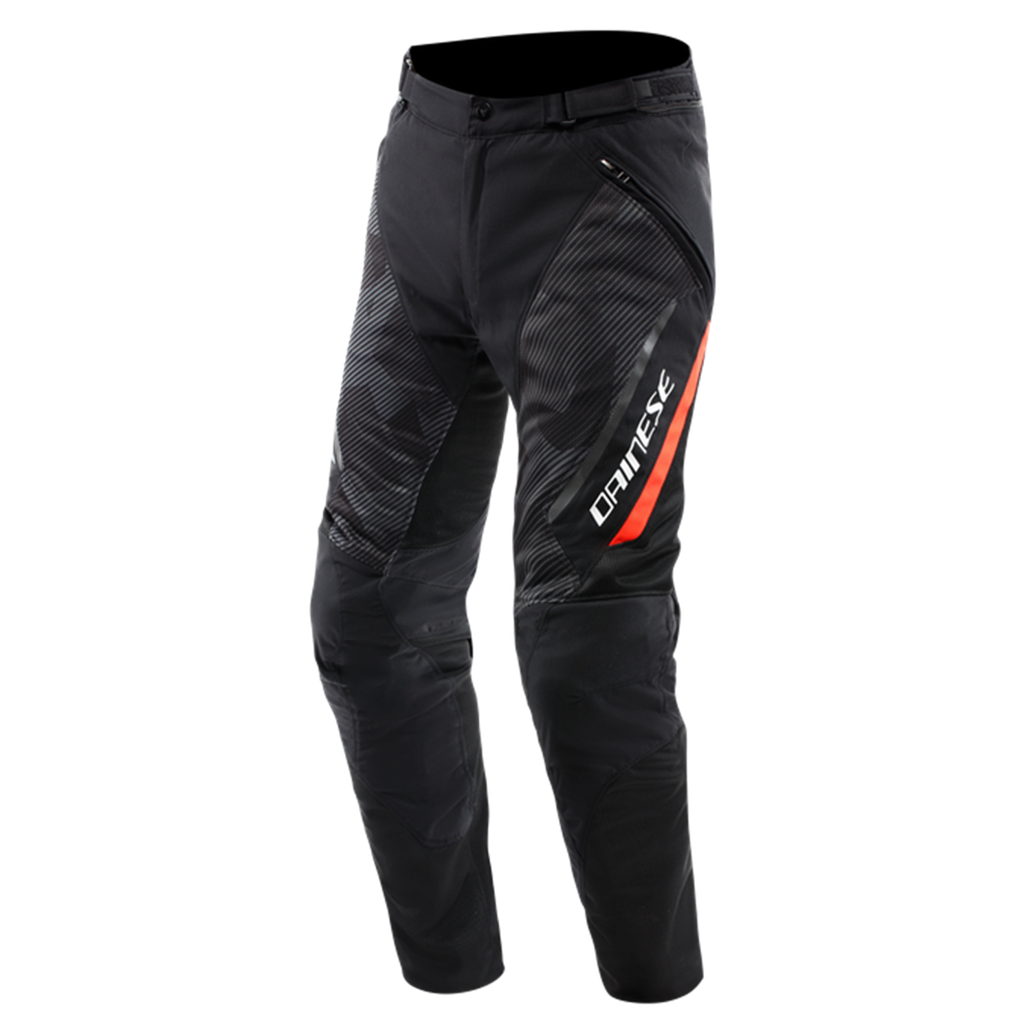 DAINESE DRAKE 2 SUPER AIR TEX PANTS BLACK/ANTHRACITE/RED-FLU 48