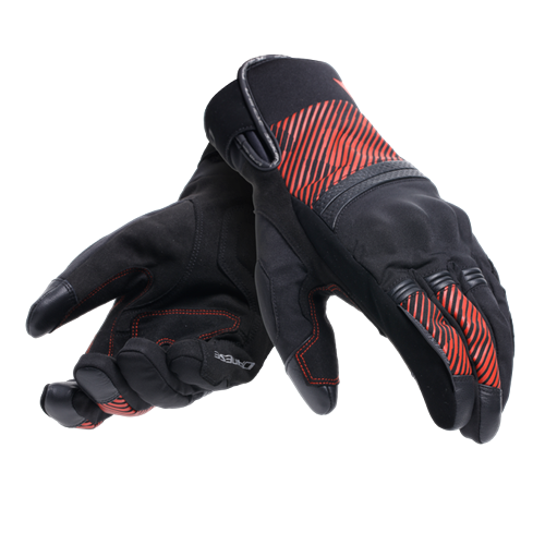 DAINESE ELD/ FULMINE D-DRY-GLOVES BLACK/BLACK/ RED