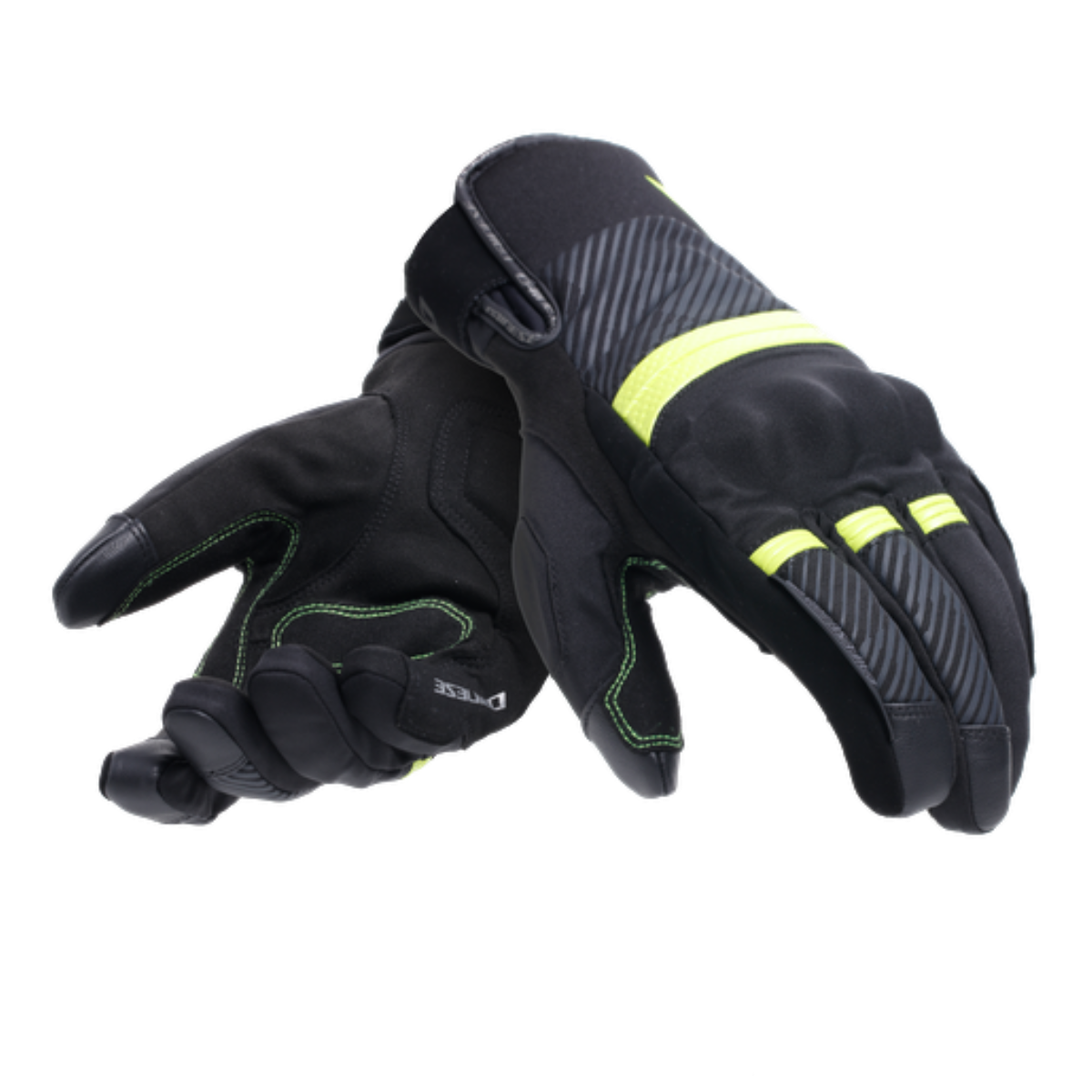 Dainese Fulmine Black Yellow Flue D-Dry Eldiven