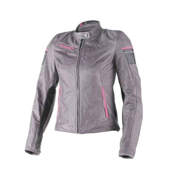 Dainese Michelle Smoke Black Fuchsia Kadın Deri Mont
