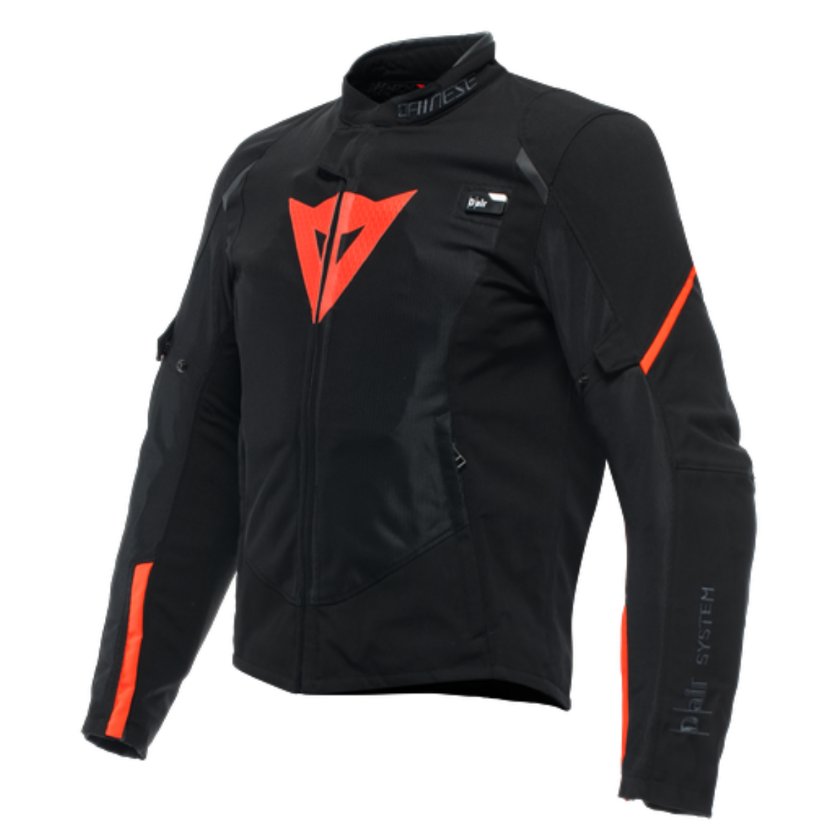 Dainese Smart Jacket LS Sport Black Fluo Red Airbag Tekstil Mont