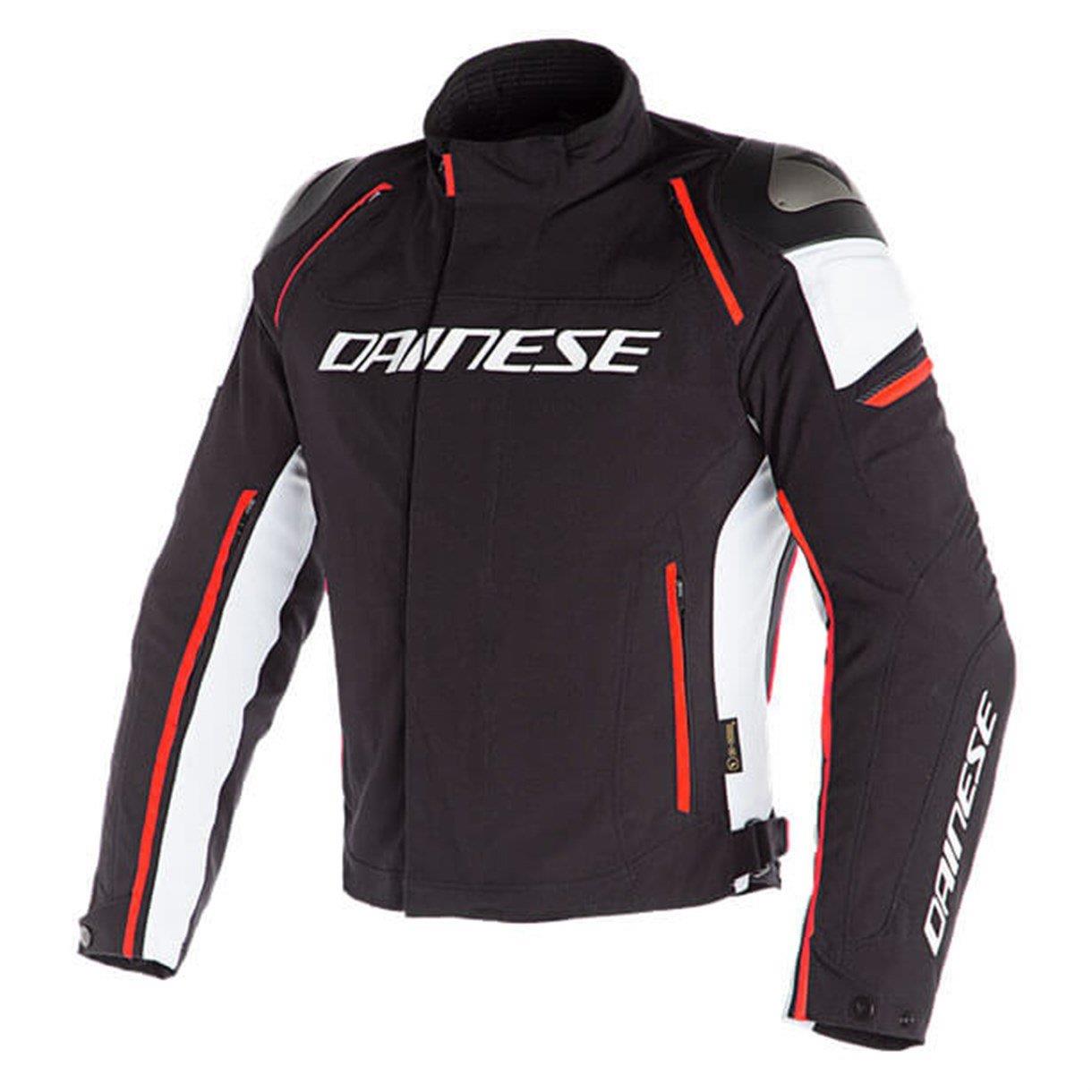 DAINESE/RACING 3 D-DRY JACKET BLK WHT FLUO RED