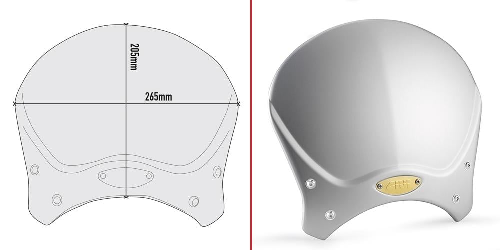 GIVI 100AL BMW R NINE T (14-21) - YAMAHA XSR700 (16-20) - XSR 900 (16-21) ALUMINYUM SİPERLİK