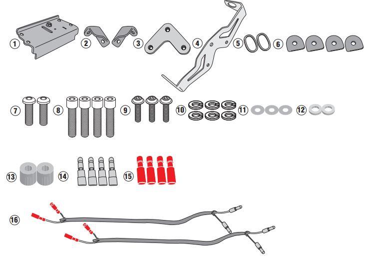 GIVI 1165KIT HONDA CB 1000 R (18-20) YAN ÇANTA TAŞIYICI BAĞLANTI KITI