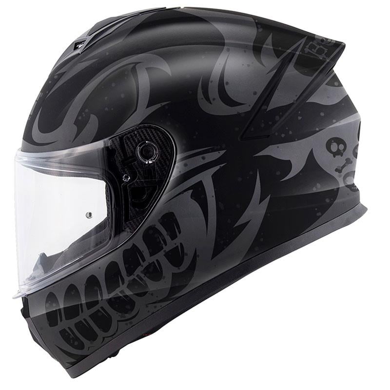 GIVI 50.X BONES MAT SİYAH-GRİ KASK