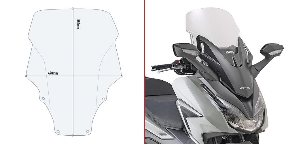 GIVI D1187ST HONDA FORZA 250 (21-23) RÜZGAR SİPERLİK