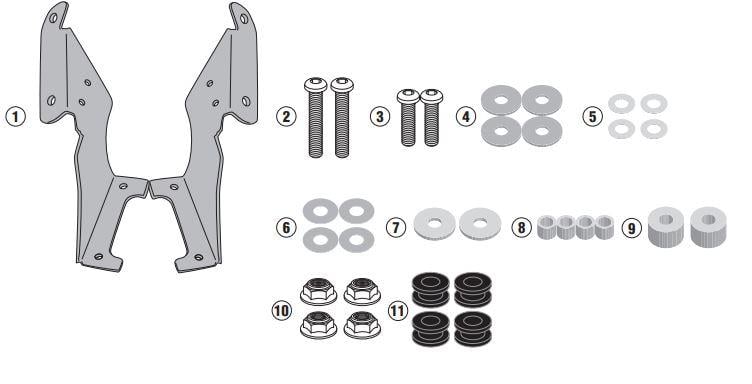 GIVI D2143KIT YAMAHA NIKEN 900 (19-23) RÜZGAR SİPERLİK BAĞLANTISI