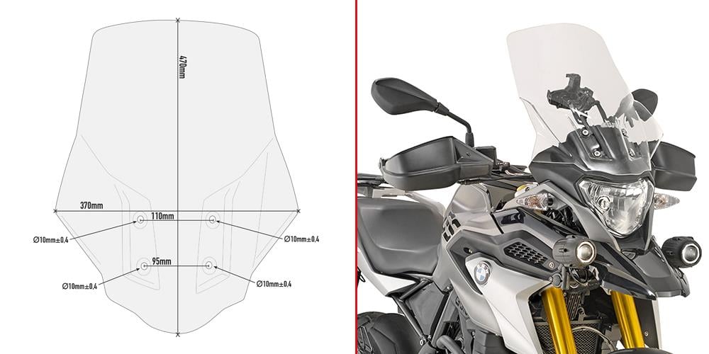 GIVI D5126ST BMW G 310 GS (17-24) RÜZGAR SİPERLİK