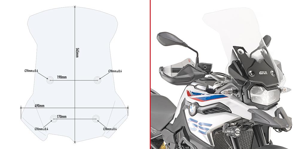 GIVI D5127ST BMW F 750 GS - F 850 GS (18-24) RÜZGAR SİPERLİK