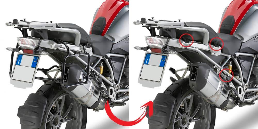 GIVI PLR5108 BMW R 1200 GS-ADVENTURE (13-18)-R1250 GS (19-23)-ADVENTURE (19-24) YAN ÇANTA TAŞIYICI