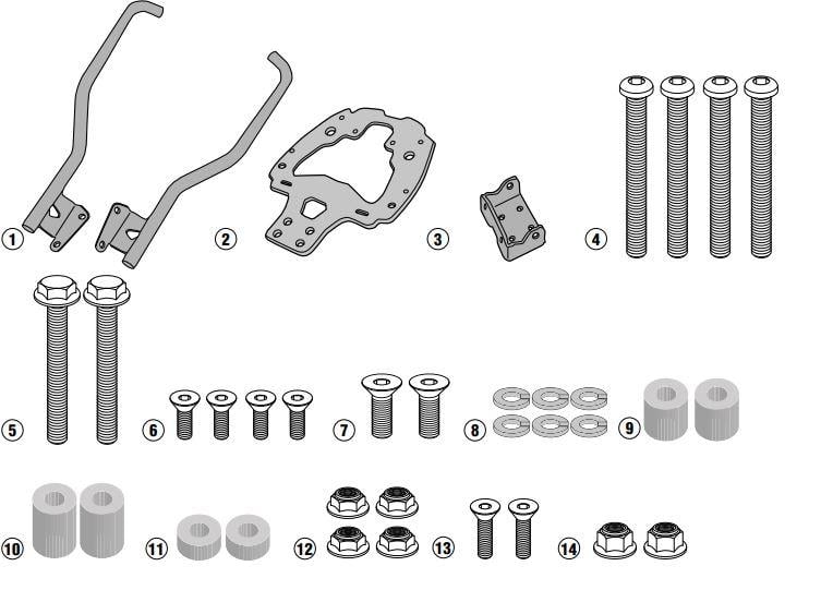 GIVI SR5125 BMW G310R (17-24) ARKA ÇANTA TAŞIYICI