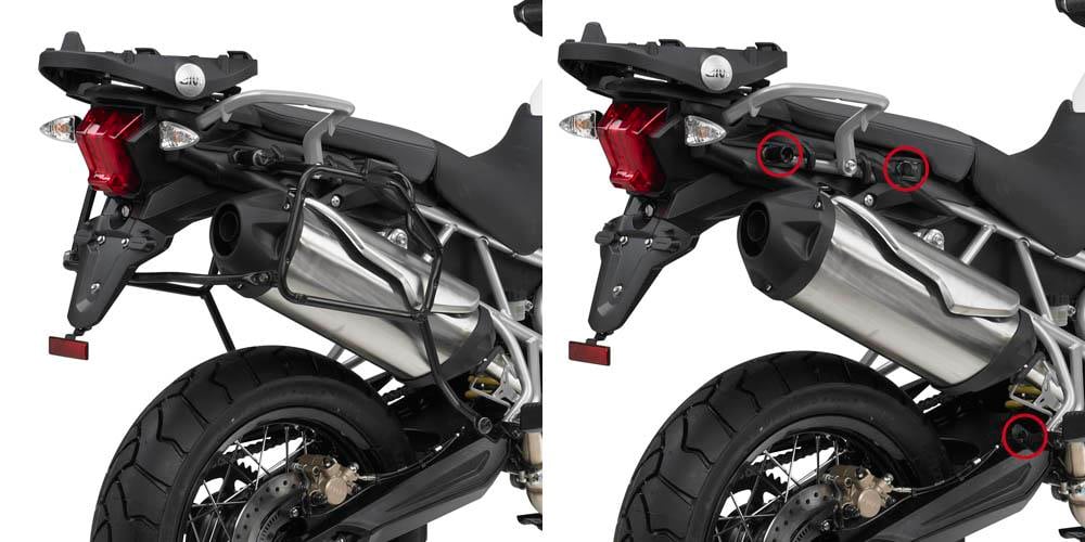 KAPPA KLR6409 TRIUMPH TIGER 800 - 800XC - 800XR (11-17) YAN ÇANTA TAŞIYICI