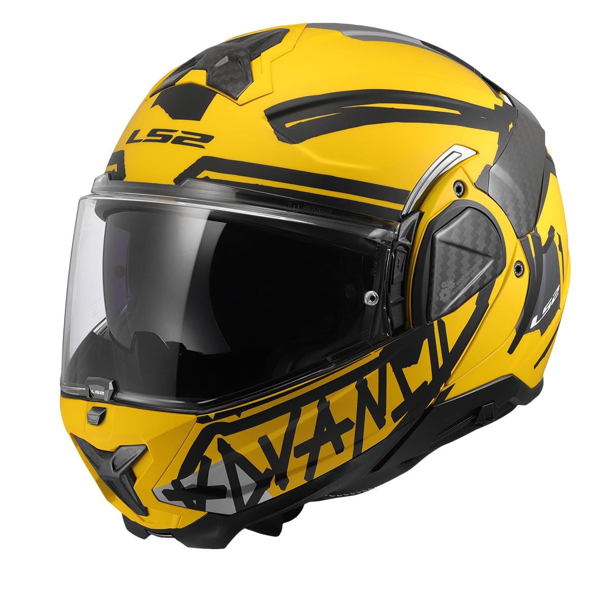 LS2 ADVANT 2 TAPE MAT SARI-SİYAH KASK