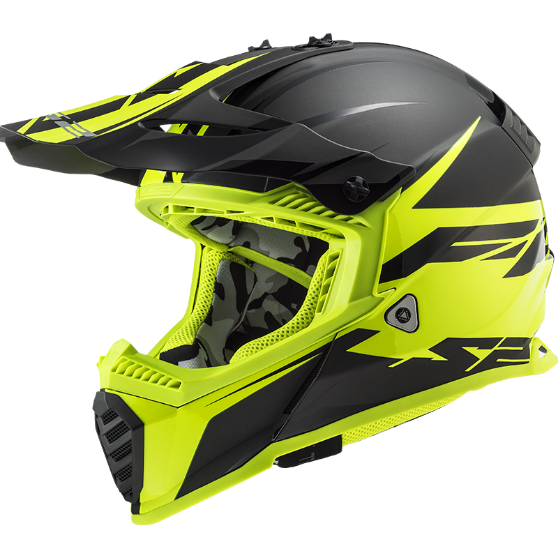 LS2 FAST EVO ROAR MAT SİYAH-NEON SARI KASK