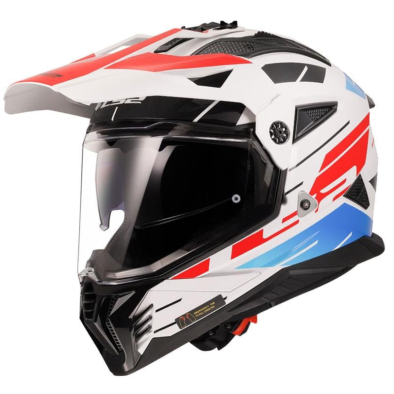 LS2 PIONEER 2 NAMIB BEYAZ-MAVİ-KIRMIZI KASK