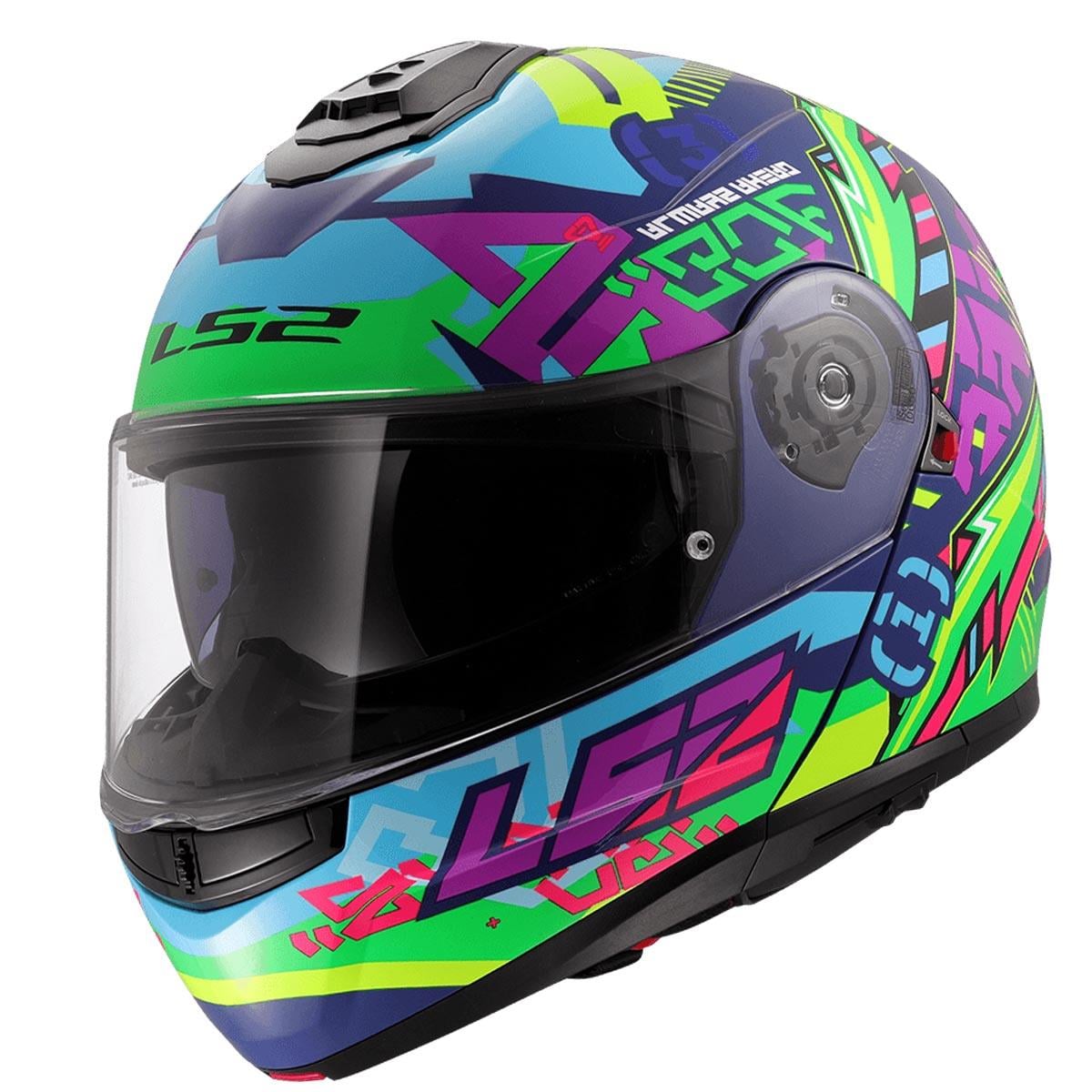 LS2 STROBE 2 SVENT MAVİ-YEŞİL KASK