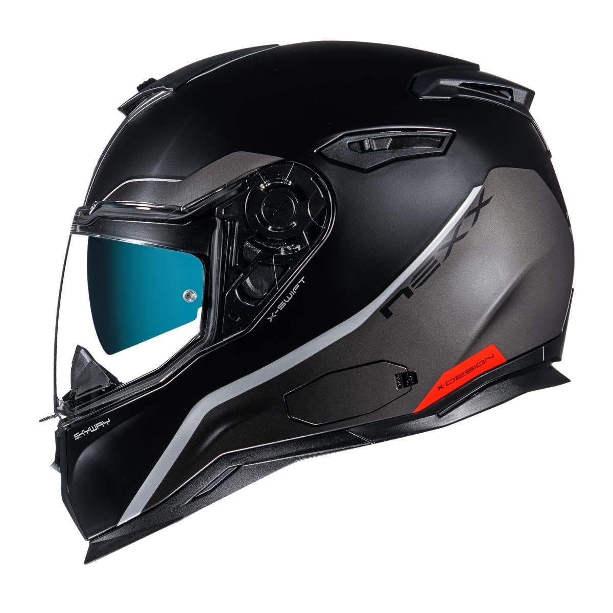 NEXX SX.100 SKYWAY MAT SİYAH-GRİ KASK