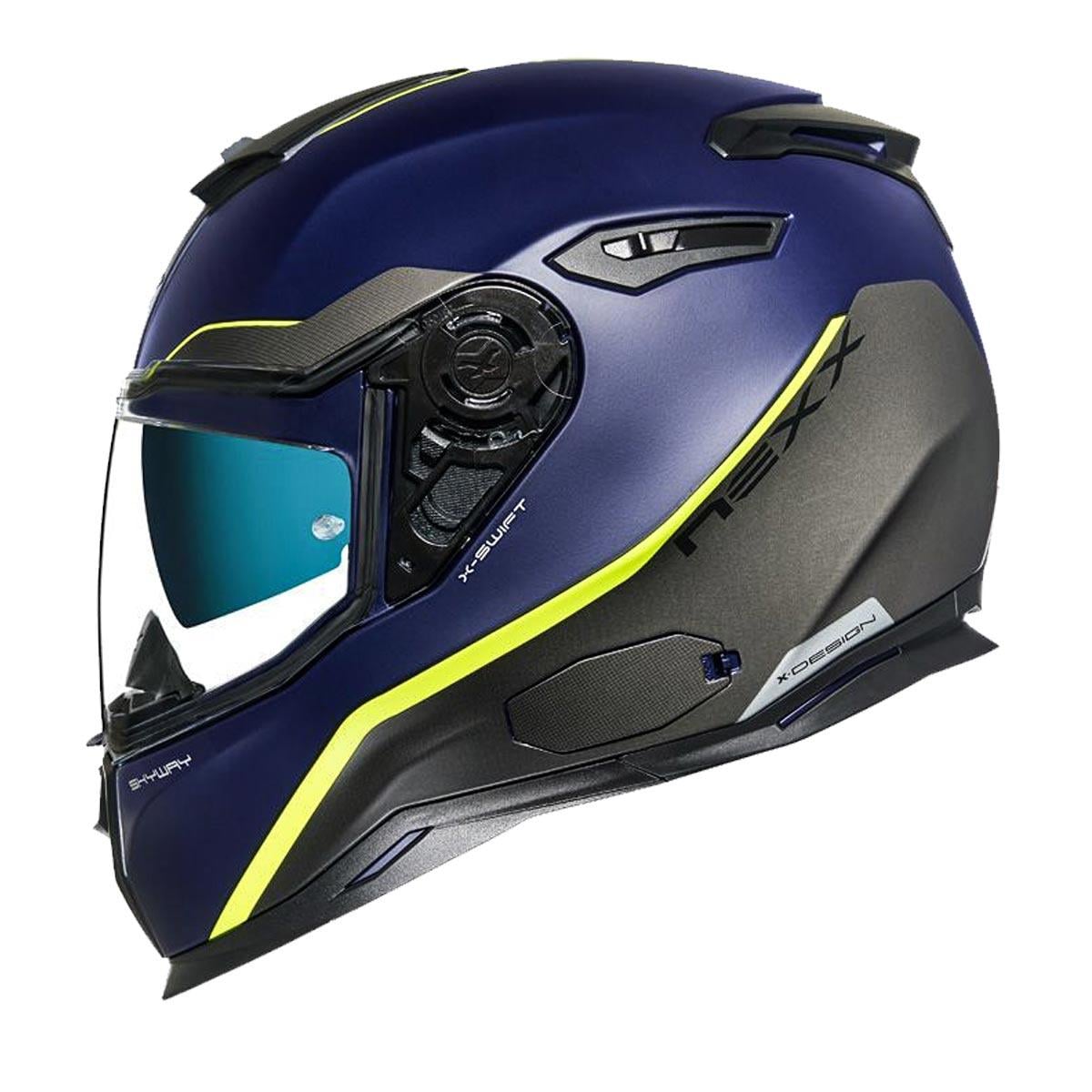 NEXX SX.100 SKYWAY MAT MAVİ-NEON SARI KASK