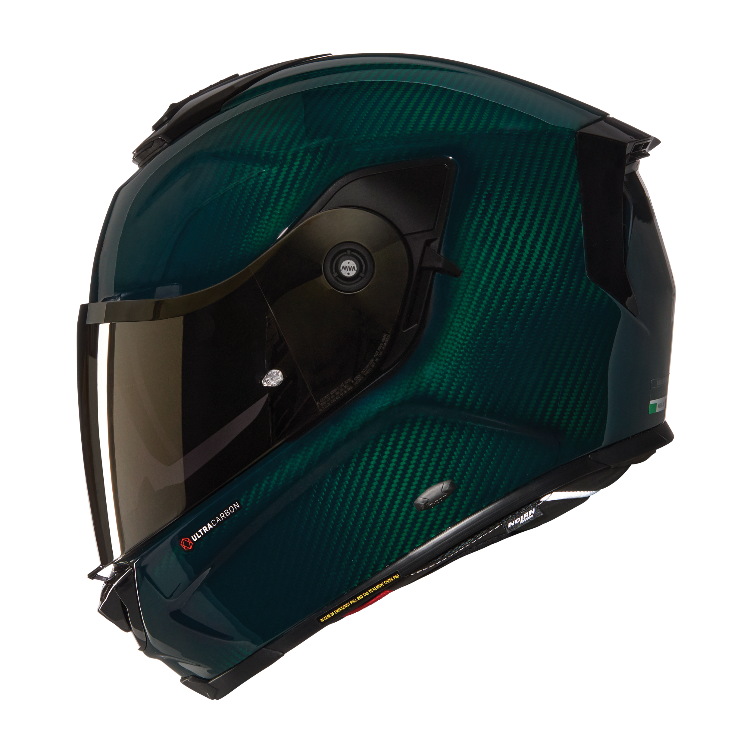 NOLAN X-903 ULTRA LIQUIDO  327 KARBON KAPALI KASK PARLAK YEŞİL