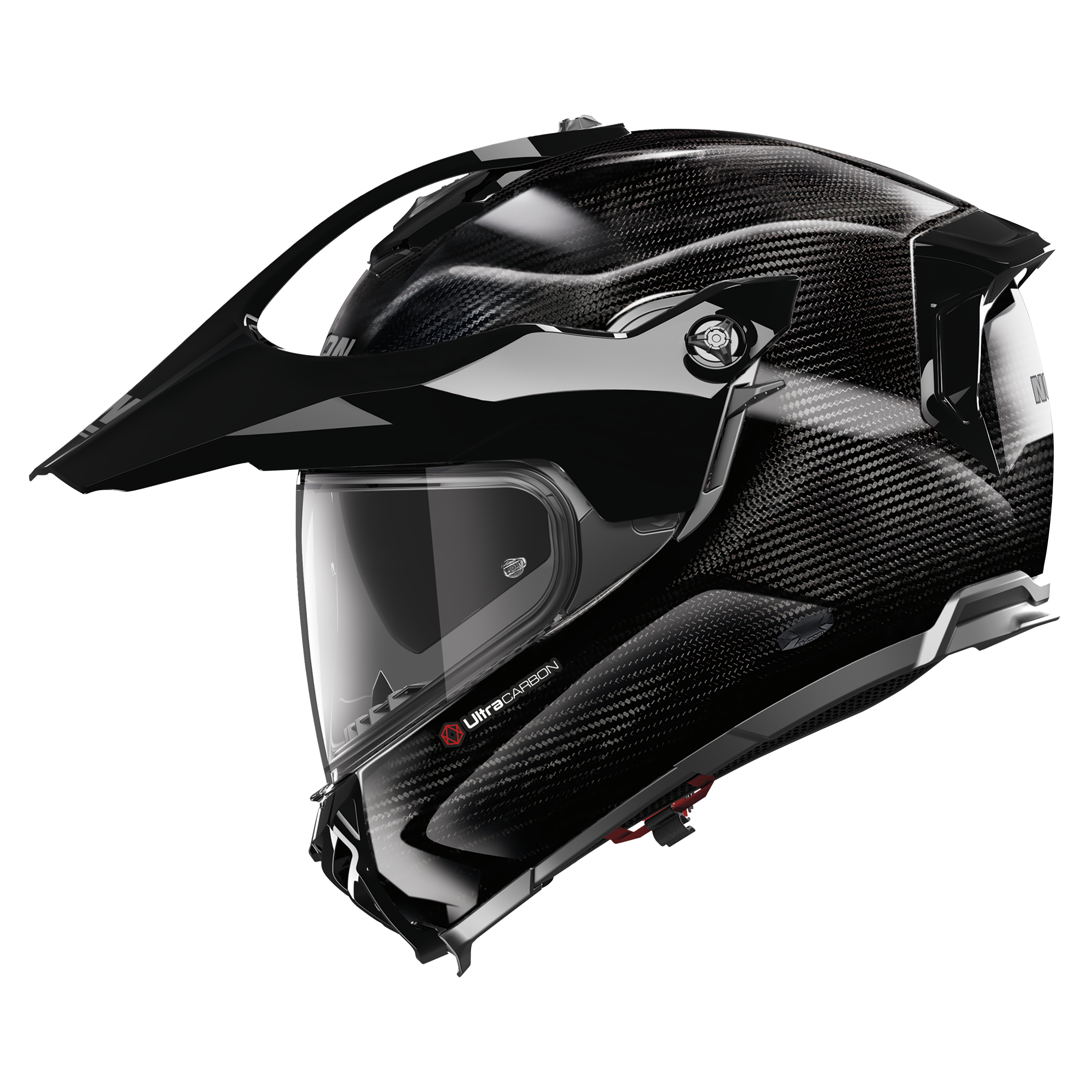X-552 ULTRA PURO N-COM 101 KAPALI SİPERLİKLİ KARBON MOTOSİKLET KASKI
