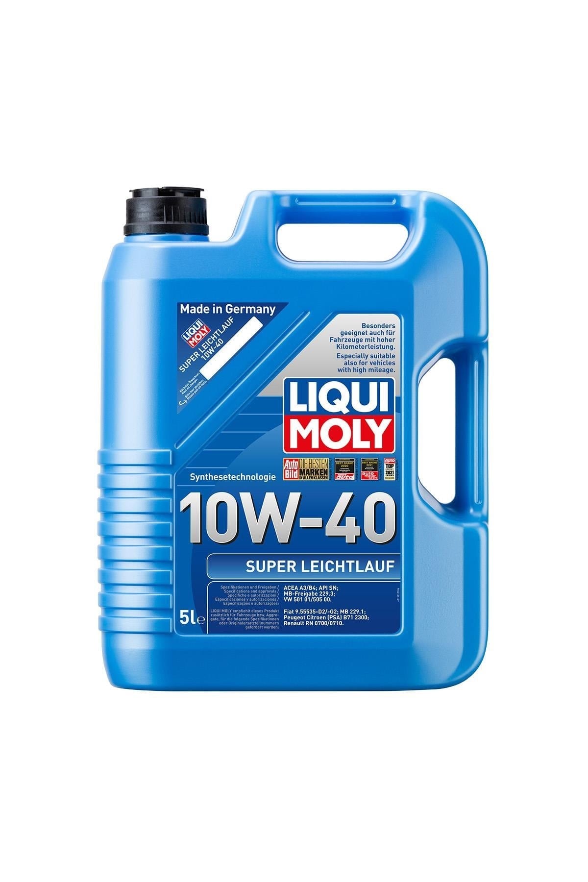 LIQUI MOLY 10W40 Motor Yağı Süper Sentetik SUPER LEICHTLAUF 5 Litre (9505)LIQUI MOLYLIQUI MOLYSÜPER 10/40 5LT