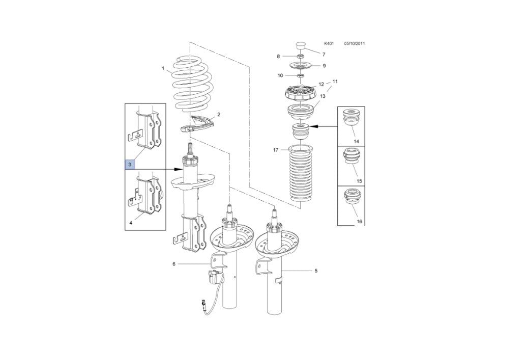 Opel Astra J - Zafira C - Cruze Ön SAĞ  Amortisör PSA / GM ORJİNALPSAAnaKategori344623