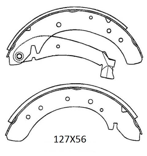 CITROEN JUMPER- 98/01; ARKA FREN PABUCU 2,0/2,5/2,8 (127X56)(18 KİŞİLİK) (BRAMAX)