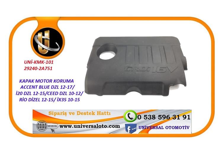 Hyundaı Kapak Motor Koruma Accent Blue Dizel 12-17/İ20 Dizel 12-15/Ceed Dizel 10-12/Rio Dizel 12-15/İx35 Dizel 10-15 (Orjinal Tip)