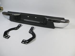 ISUZU D MAX- PICK UP- 07/12; ARKA TAMPON NİKELAJLI (PLAKA 52cm) ÜSTÜ PLASTİKLİ BAĞLAN.AYAKLARI İLE