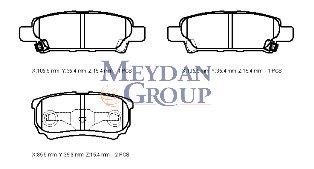MITSUBISHI OUTLANDER- 04/07; ARKA FREN BALATASI 2,0/2,4 (DİSK)(105,9X32,5X15,4/85,5X35,5X15,4)DAIWA)