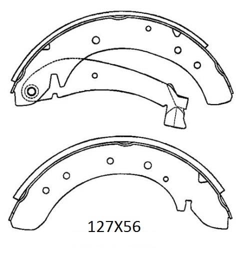 PEUGEOT BOXER- 94/02; ARKA FREN PABUCU 2,0/2,5/2,8 (127X56)(18 KİŞİLİK) (FMK)