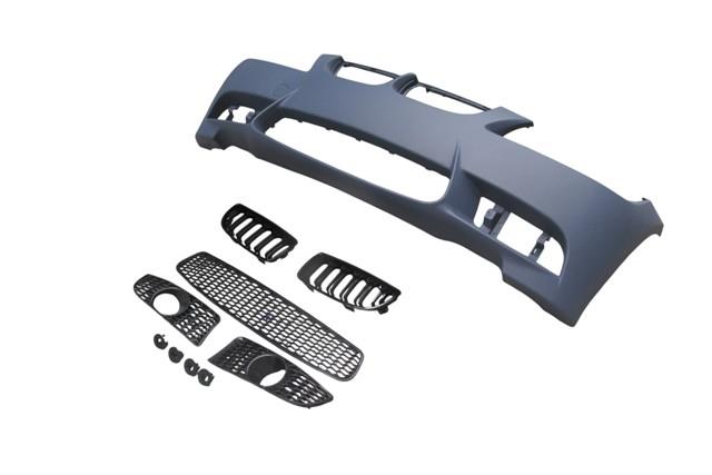 (YENİ ÜRÜN!!!)BMW 3 SERI- E90- 09/11; ÖN TAMPON GRİ(SİS D.Lİ KAPAK/PANJURLU/IZGARALI)SENSÖR AÇILR)M3-CNS-STYLE/LCI
