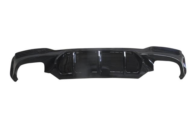 (YENİ ÜRÜN!!!)BMW 5 SERI- G30- 17/20; KARLIK (ARKA TAMPON ALTI) PARLAK SİYAH (REF.DELİKLİ/ÇİFT EGZOSLU) (F90/M5)
