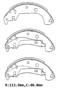 FIAT DOBLO- 01/05; ARKA FREN PABUCU (114X41)(BRAMAX)
