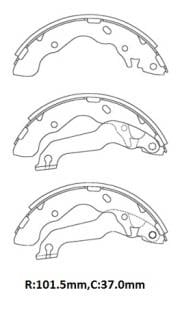 HYUNDAI ACCENT- ADMIRE- 03/05; ARKA FREN PABUCU (101,5X37) (DAIWA)