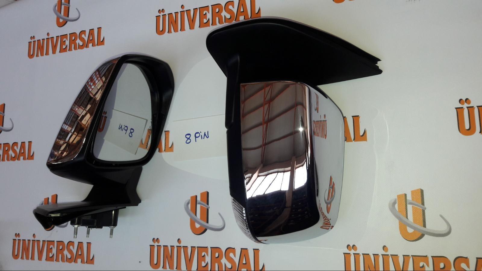 Isuzu Ayna Dikiz D-max 12-16 Sağ (Elektrikli/Sinyalli 8 Fiş Krom) (Arapça Yazılı)