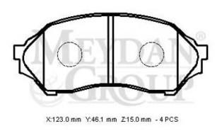 MAZDA 323- FAMILIA- 99/02; ÖN FREN BALATASI 1,4/1,6 (DİSK) (123X46,1X15) (DAIWA)